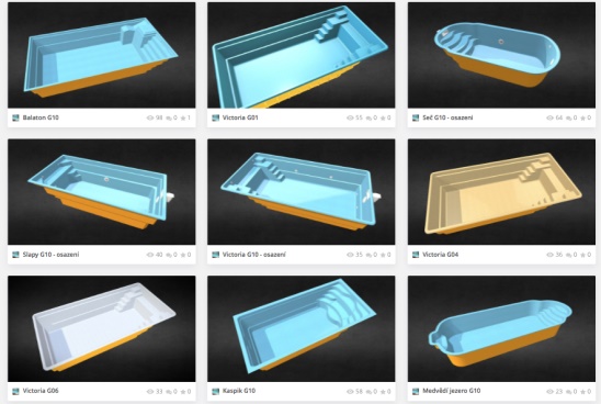 Stále hledáte ideální tvar bazénu? Prozkoumejte naše 3D modely!